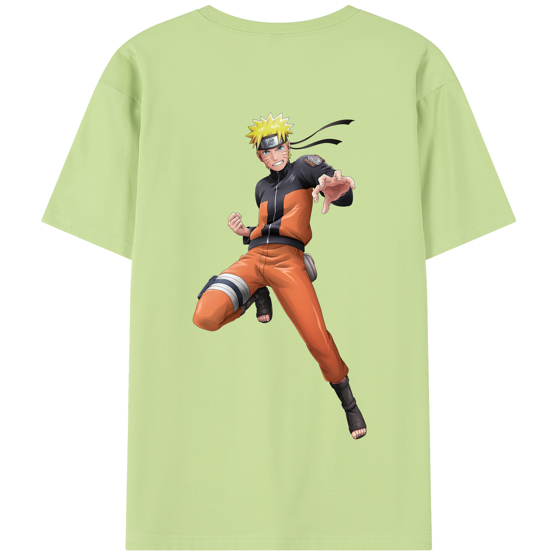 （画像用） NARUTO -ナルト- うずまき ナルト Uzumaki Naruto 綿100％半袖Tシャツ（背面プリント）